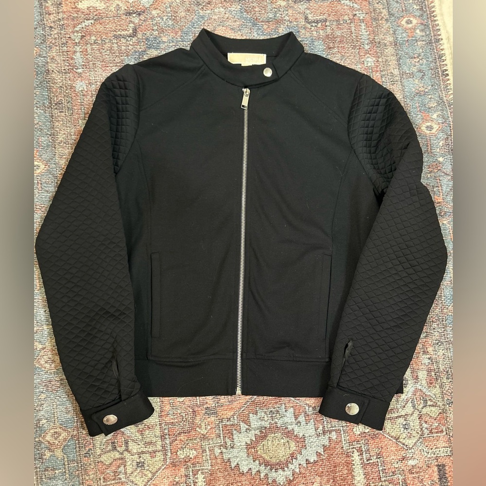 Michael Kors Black Zip-Up Jacket